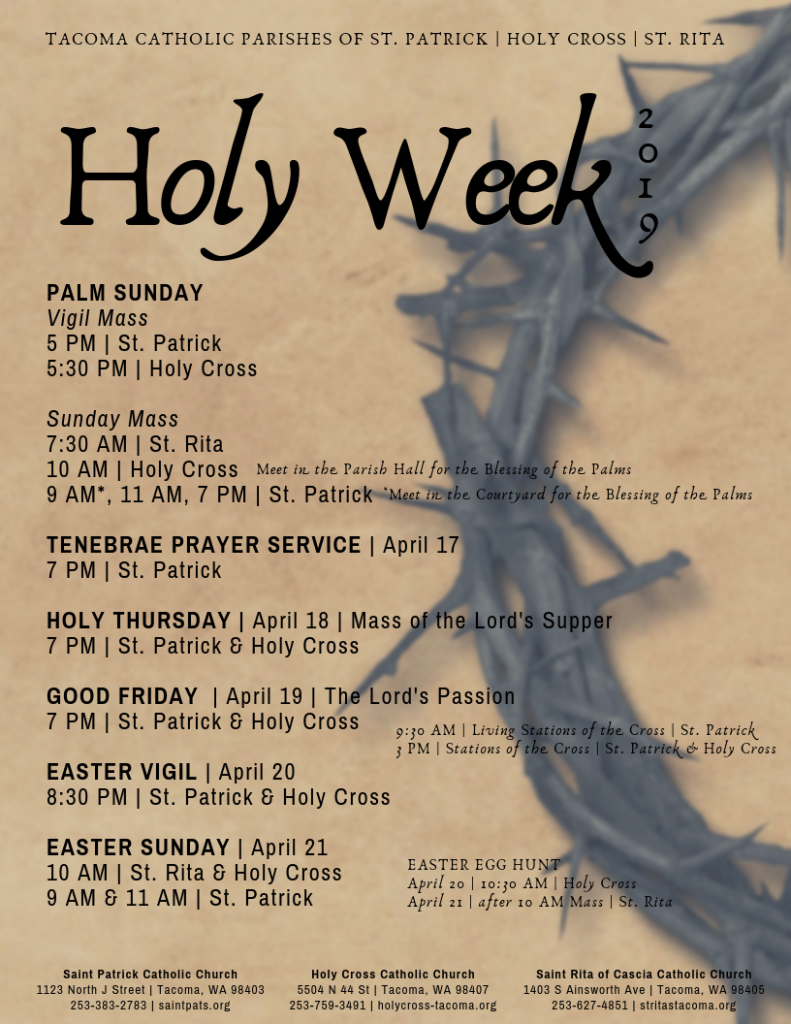What is Holy Week? Saint Patrick Catholic Church