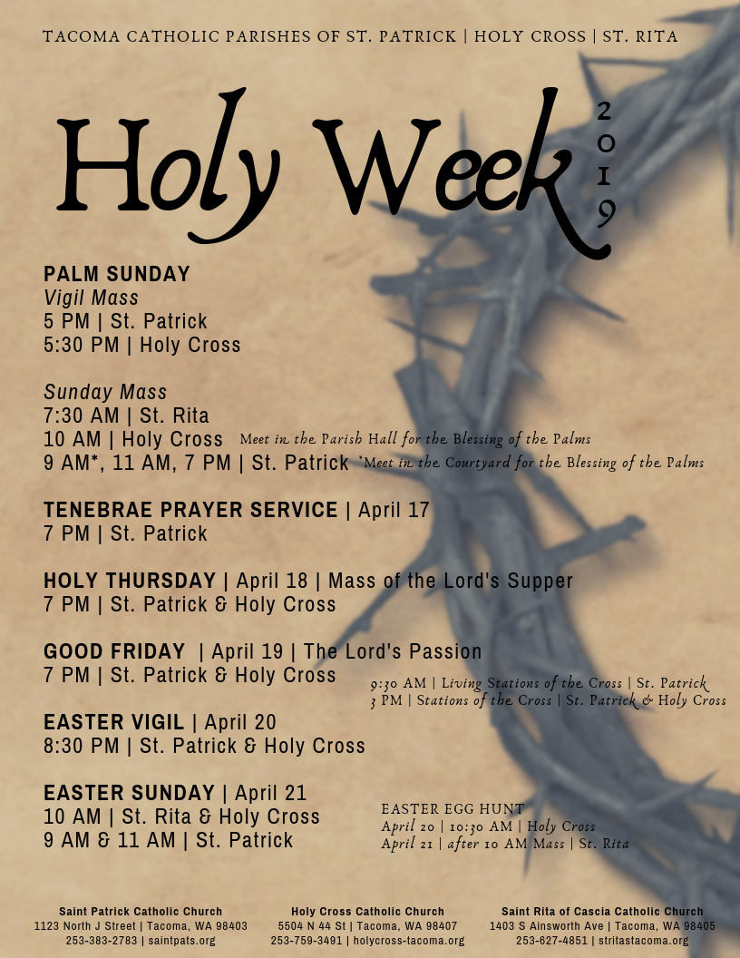 What is Holy Week? - Saint Patrick Catholic Church